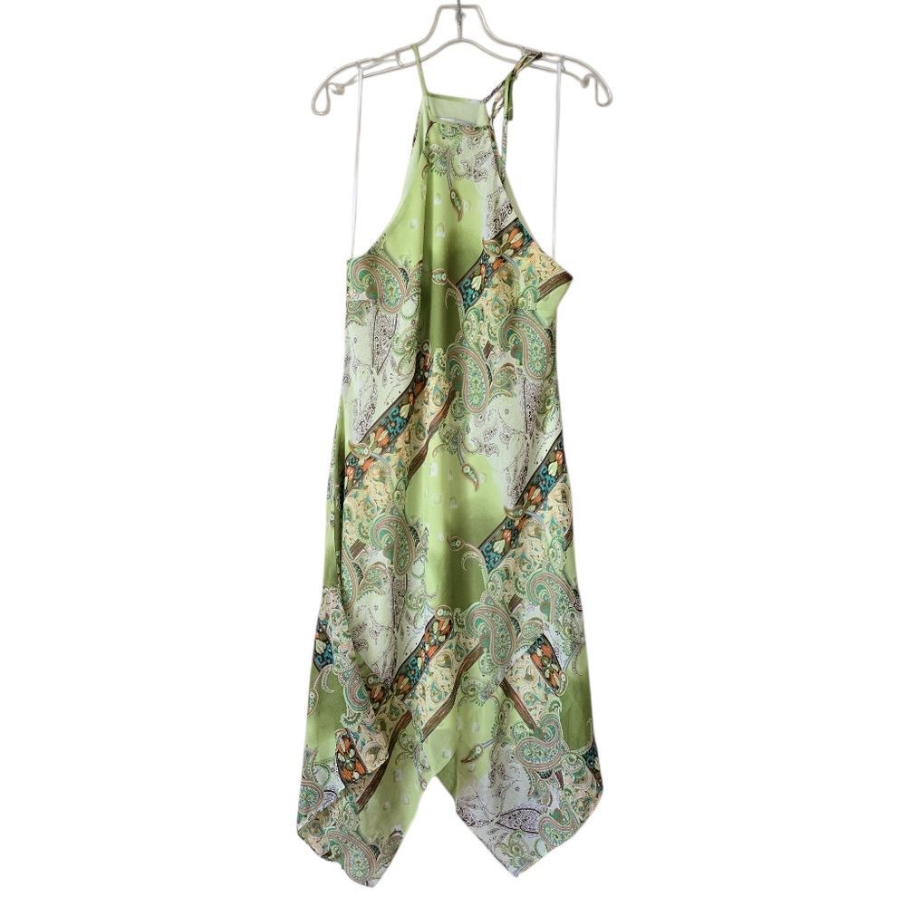 SHERI MARTIN New York Womens Y2k‎ Dress Green Size 12 Paisley Print Fairycore